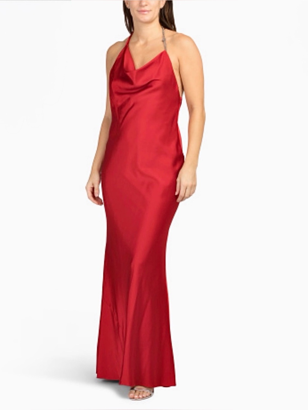 LIV FOSTER  Sleeveless Sating Gown
